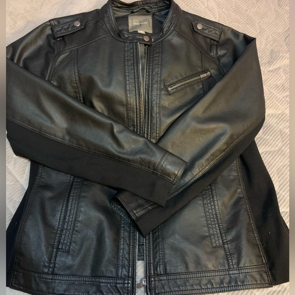 Black Moto Jacket - Plus Sized 1x - only 3 wears!!